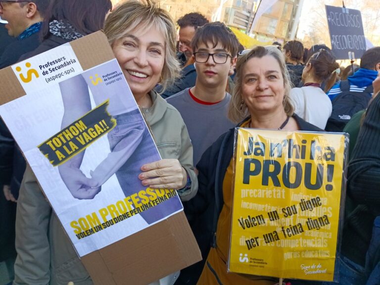 Comparativa de los salarios de los profesores de secundaria: España, Cataluña y Unión Europea